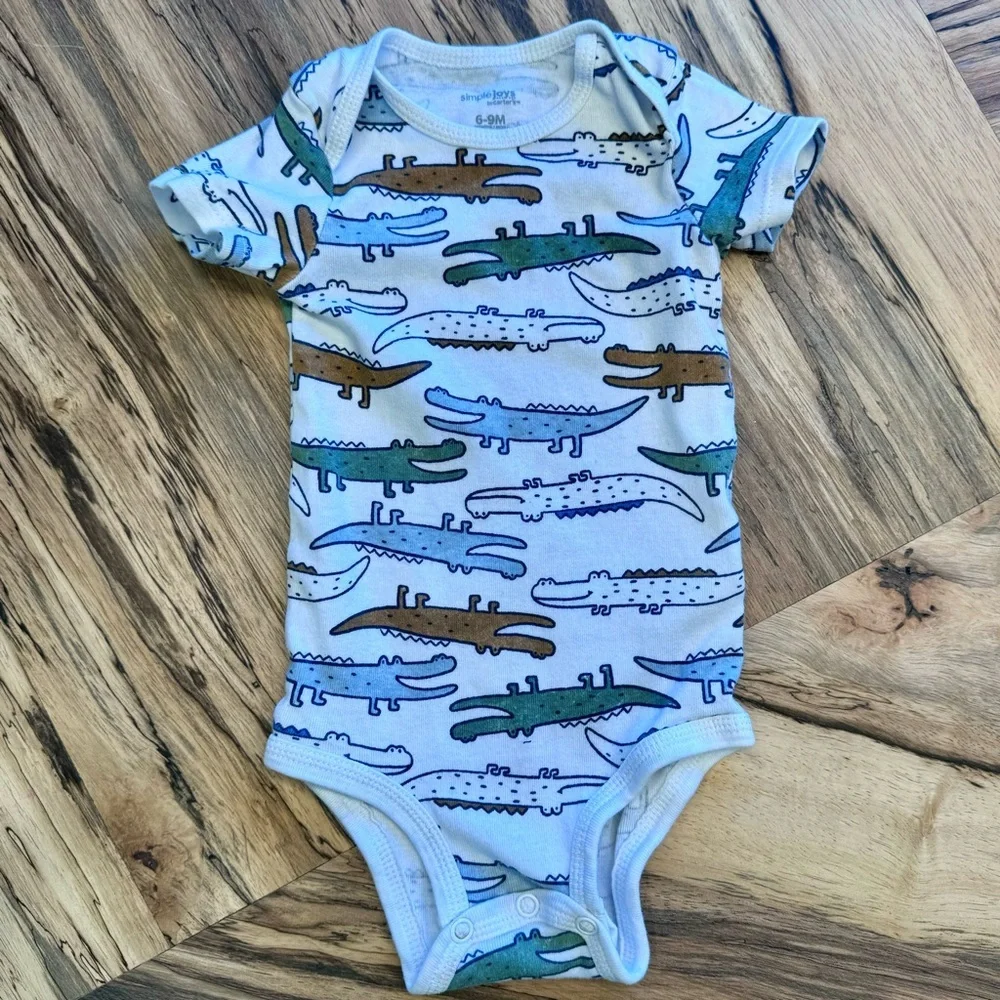 Carter's Green and White Bodysuits